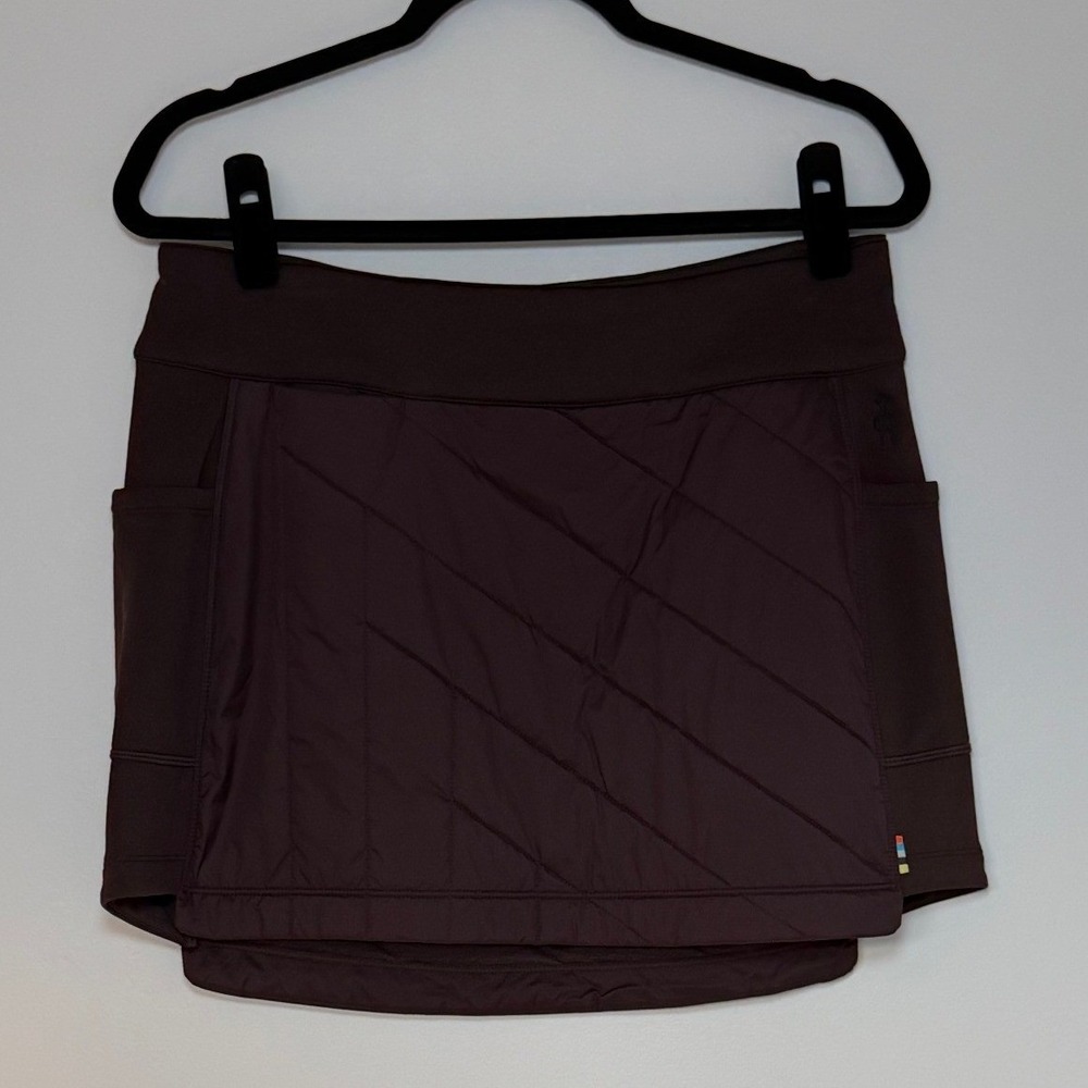 Smartwool Smartloft Insulated Quilted Skirt Merino Wool Puffer Brown Medium